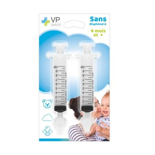 Pack de 2 Mouches Bebes en Seringue Nasale Bebe - contenance 10 ML