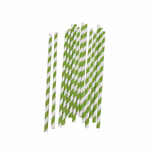 Paille en papier colorée standard Ø0,6x20 cm. Non personnalisé