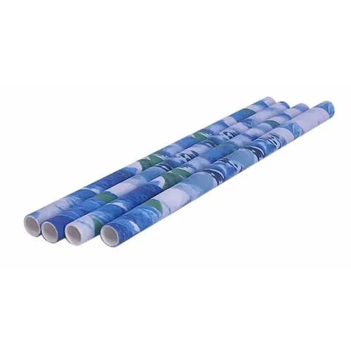 Paille en papier personnalisée LARGE. Ø0.8cm. Quadri