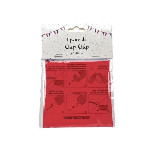 Paire Clap Clap 60x10cm Bleu/blanc/rouge