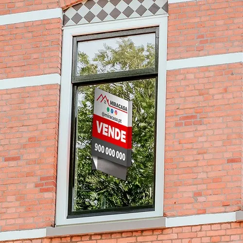 PANNEAUX IMMOBILIÈRE 1,4X0,7M AVEC DEMI-PLIAGE PERSONNALISAB