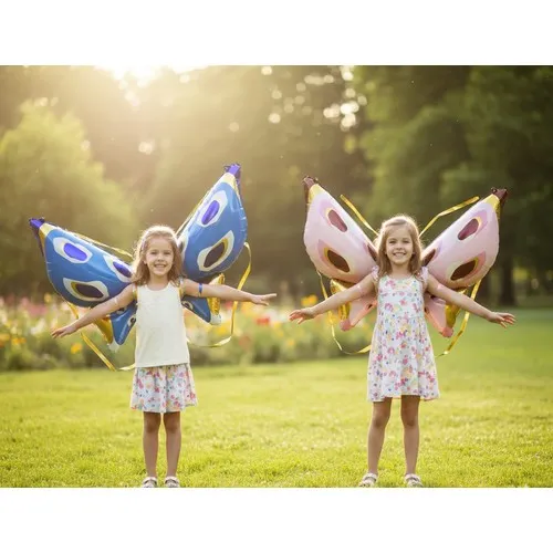 Papillon aile foil 102 x 76 cm 2 coloris assortis