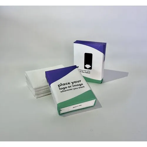 Paquets de mouchoirs avec emballage en papier personnalisable