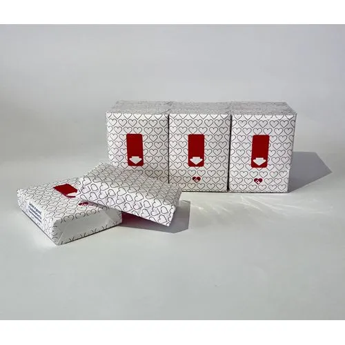 Paquets de mouchoirs avec emballage en papier personnalisable
