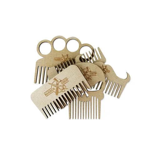 PEIGNE EN BOIS GRAVÉ AU LASER PERSONNALISABLE