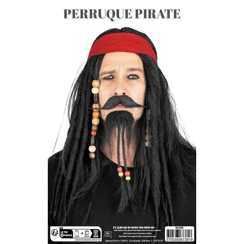 PERRUQUE PIRATE AVEC BANDEAU