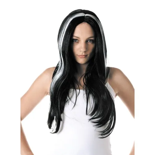 PERRUQUE SORCIERE MECHES BLANC