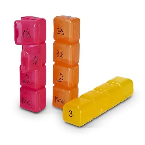 PILULIER HEBDOMADAIRE AVEC ETUI SIMILI CUIR