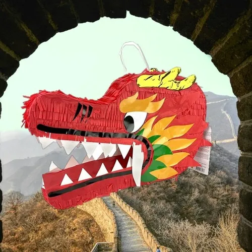 PINATA DRAGON NOUVEL AN CHINOIS 42 x 28 x 8 cm