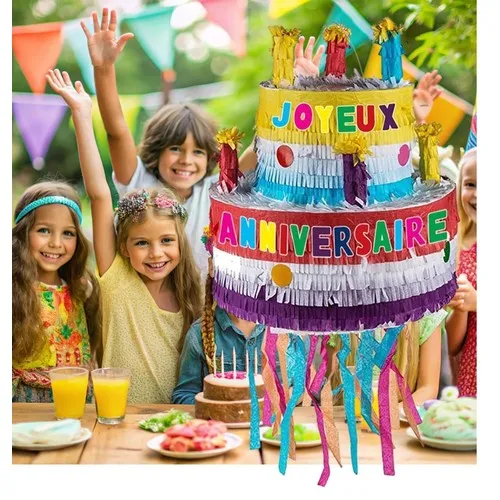 Pinata Gateau  Anniversaire 31 x 29 x 29 cm