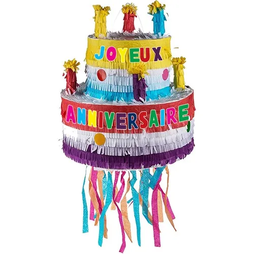 Pinata Gateau  Anniversaire 31 x 29 x 29 cm