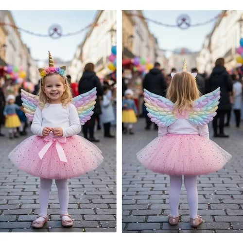 PINKY Set 3 pièces AILES +TUTU +TIARE