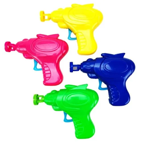 Pistolet à bulles + recharge 60ml 4 coloris assortis