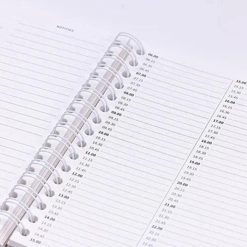 Planner à spirale avec couverture rigide