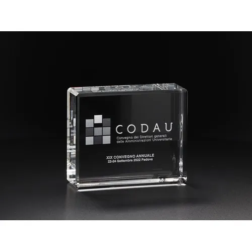 Plaque en cristal personnalisable
