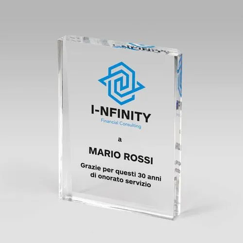 Plaque en plexiglass avec bords biséautés personnalisable