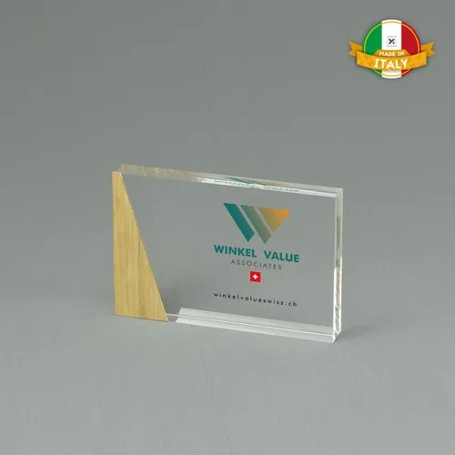 Plaque ronde en cristal personnalisable