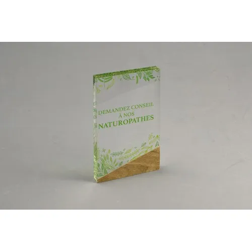 Plaque ronde en cristal personnalisable