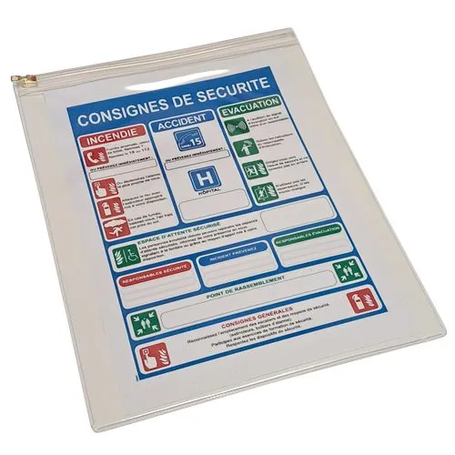 POCHETTE AVEC FERMETURE À GLISSIÈRE TOUT FORMAT