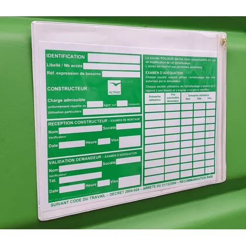 POCHETTE AVEC FERMETURE À GLISSIÈRE TOUT FORMAT