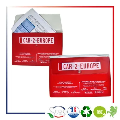 POCHETTE LOCATION DE VÉHICULE-100% PERSONNALISEE QUADRI