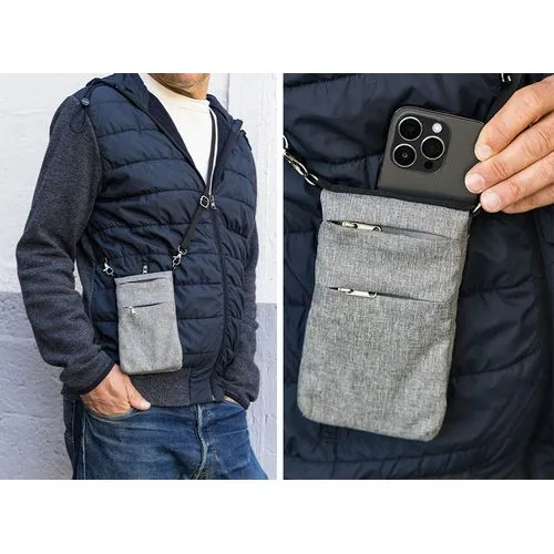 Pochette 'Toledo', gris chiné RPET