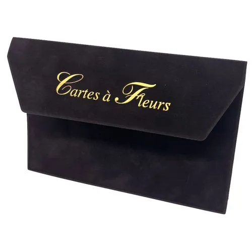 Pochettes cartes à fleurs velours