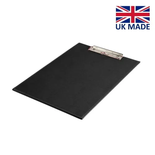 Porte bloc A4 avec pince en cuir recyclé