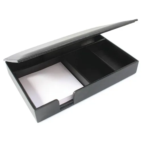 Porte bloc papier et cartes de visite en cuir Nappa Sandringham