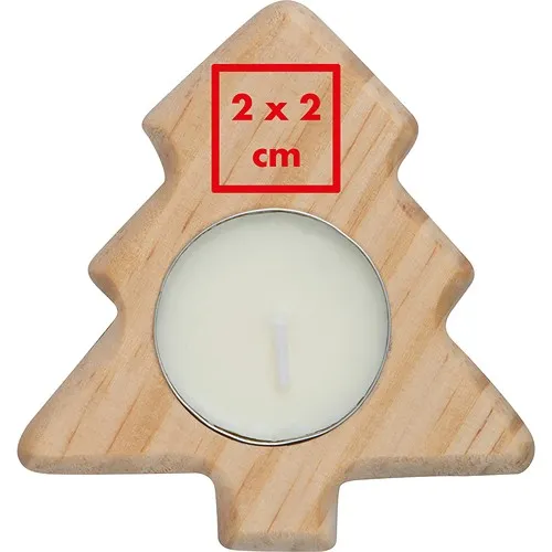 Porte-bougie à chauffe-plat en bois BALTASAR