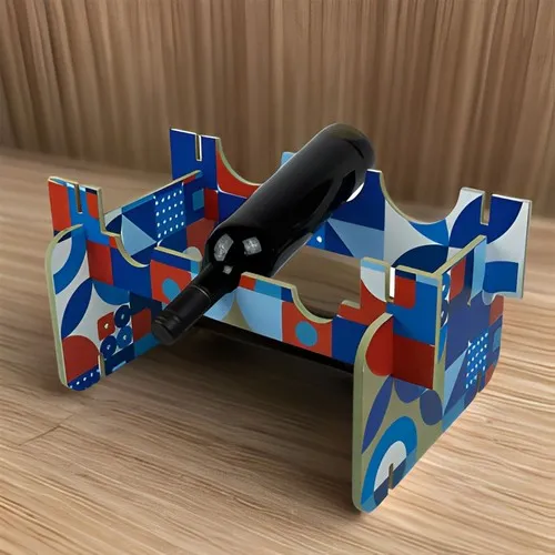 PORTE-BOUTEILLES EMPILABLE POUR 3 BOUTEILLES PERSONNALISABLE