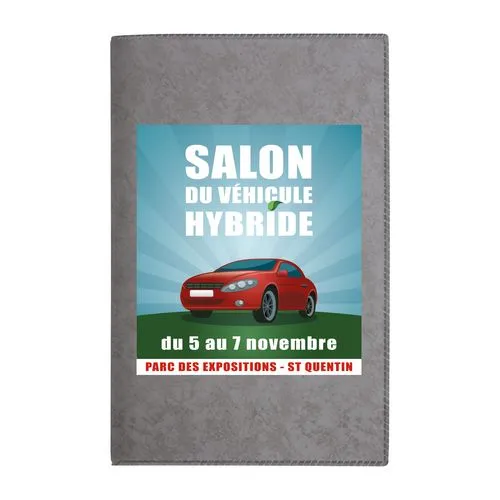 PORTE-CARTE GRISE PVC MARBRE