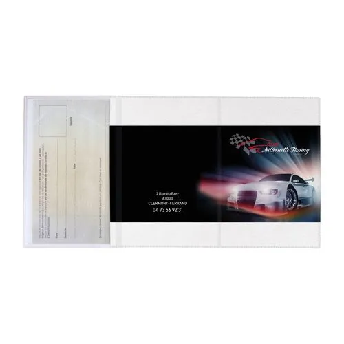 PORTE-CARTE GRISE PVC STAND.