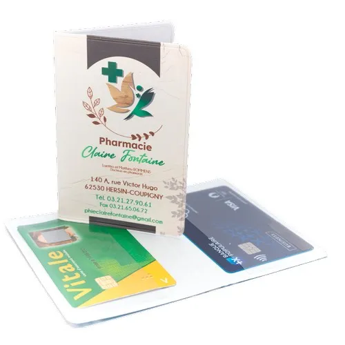 PORTE-CARTE VITALE 2 VOLETS - ÉCO-CONÇU - 100 % PERSONNALISÉ