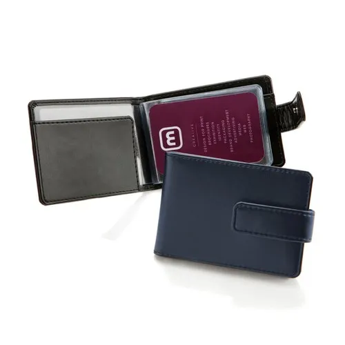 Porte-cartes à feuillets en PU