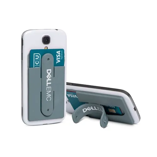 Porte-cartes en silicone avec support pour téléphone