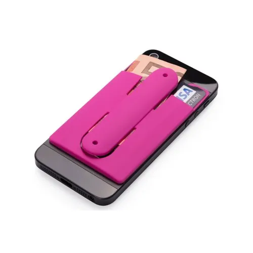 Porte-cartes en silicone avec support pour téléphone