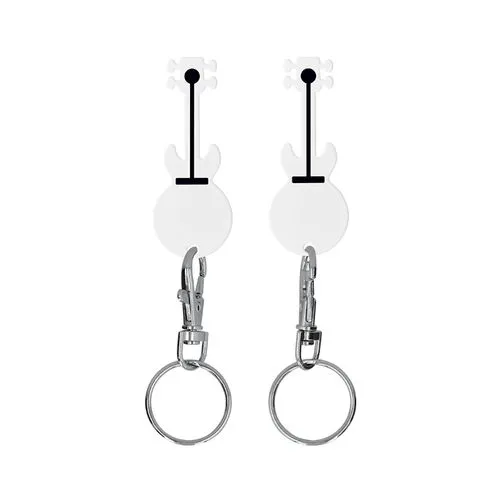 PORTE-CEL MOUSQUETON AVEC JETON FORME GUITARE