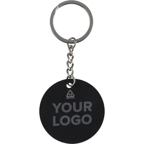 Porte-clés ballon de football en acier inoxydable recyclé Ciro