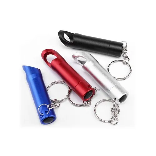 Porte-clés en aluminium, lampe de poche 3 LED blanches et décapsuleur