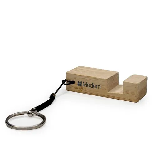 Porte-clés en bambou pour téléphone