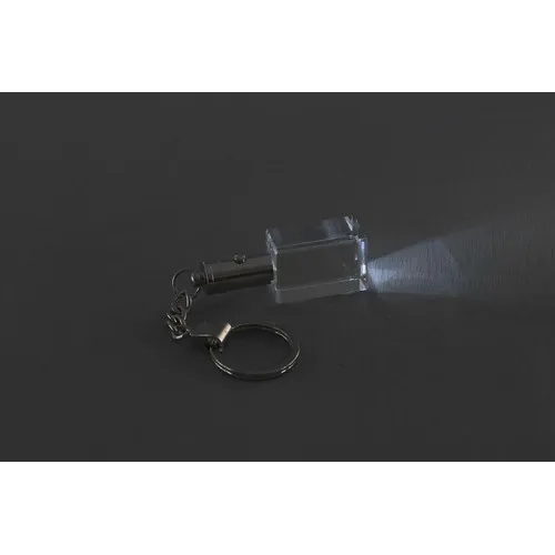 Porte-clés en cristal avec lumière personnalisable