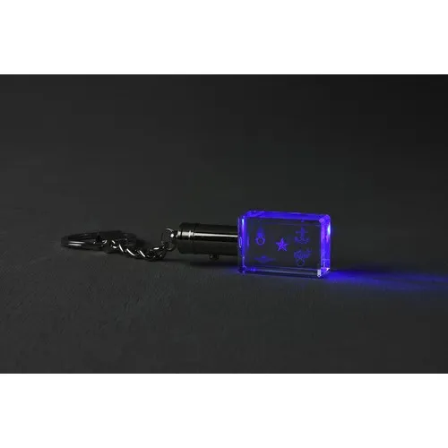 Porte-clés en cristal avec lumière personnalisable