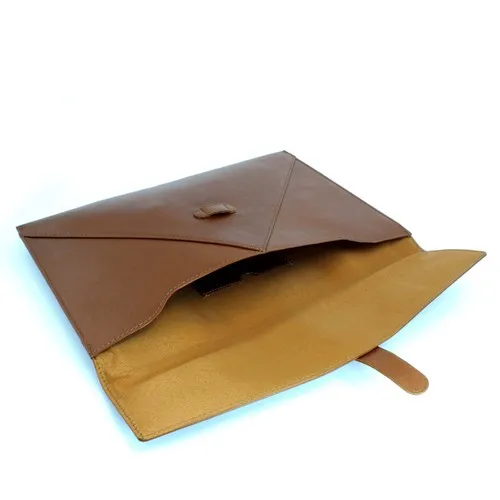 Porte document ou tablette façon enveloppe en cuir Nappa Sandringham
