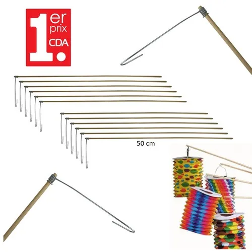 Porte lampion bambou 50 cm avec virole