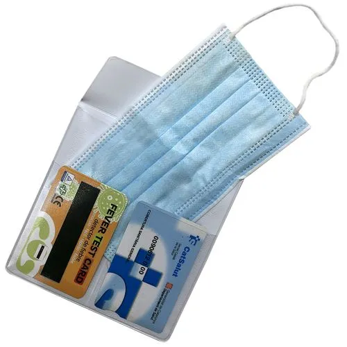 Porte-masque avec 2 poches avant pour ranger les cartes impression 1 coleur 1 position et fermeture velcro optionnel