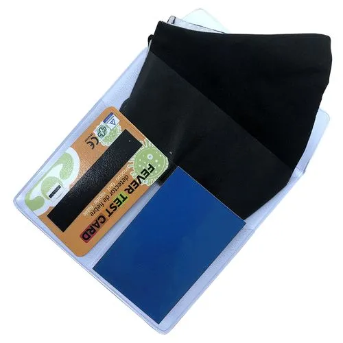 Porte-masque avec 2 poches avant pour ranger les cartes impression CMJN coleur et fermeture velcro optionnel