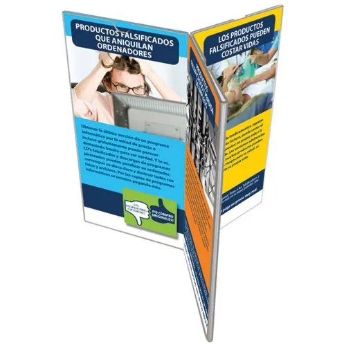 Porte-menu en croix x 3, acrylique