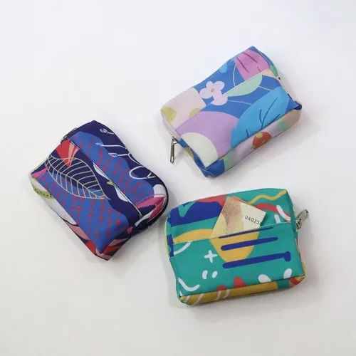 PORTE-MONNAIE BASE EN COTON POUR CARTES/MONNAIE PERSONNALISA