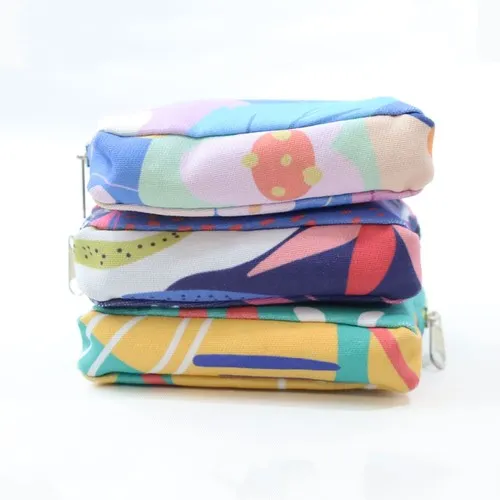 PORTE-MONNAIE BASE EN COTON POUR CARTES/MONNAIE PERSONNALISA